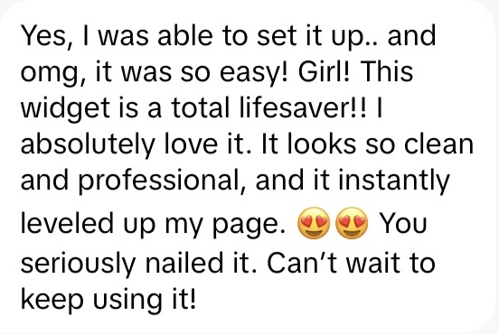 Customer review of the Instagram grid widget for Notion