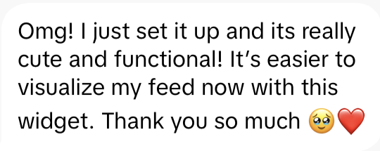 Customer review of the Instagram grid widget for Notion